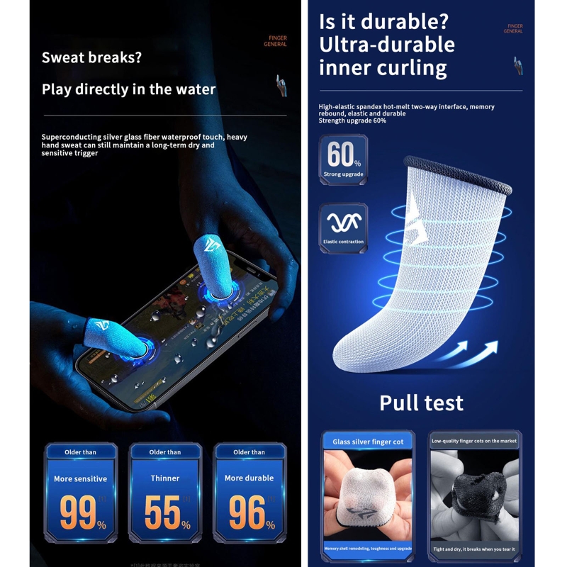 1 Pair Gamer Finger Sleeves Sw - огляд і ціна Graphic Tablet Accessories